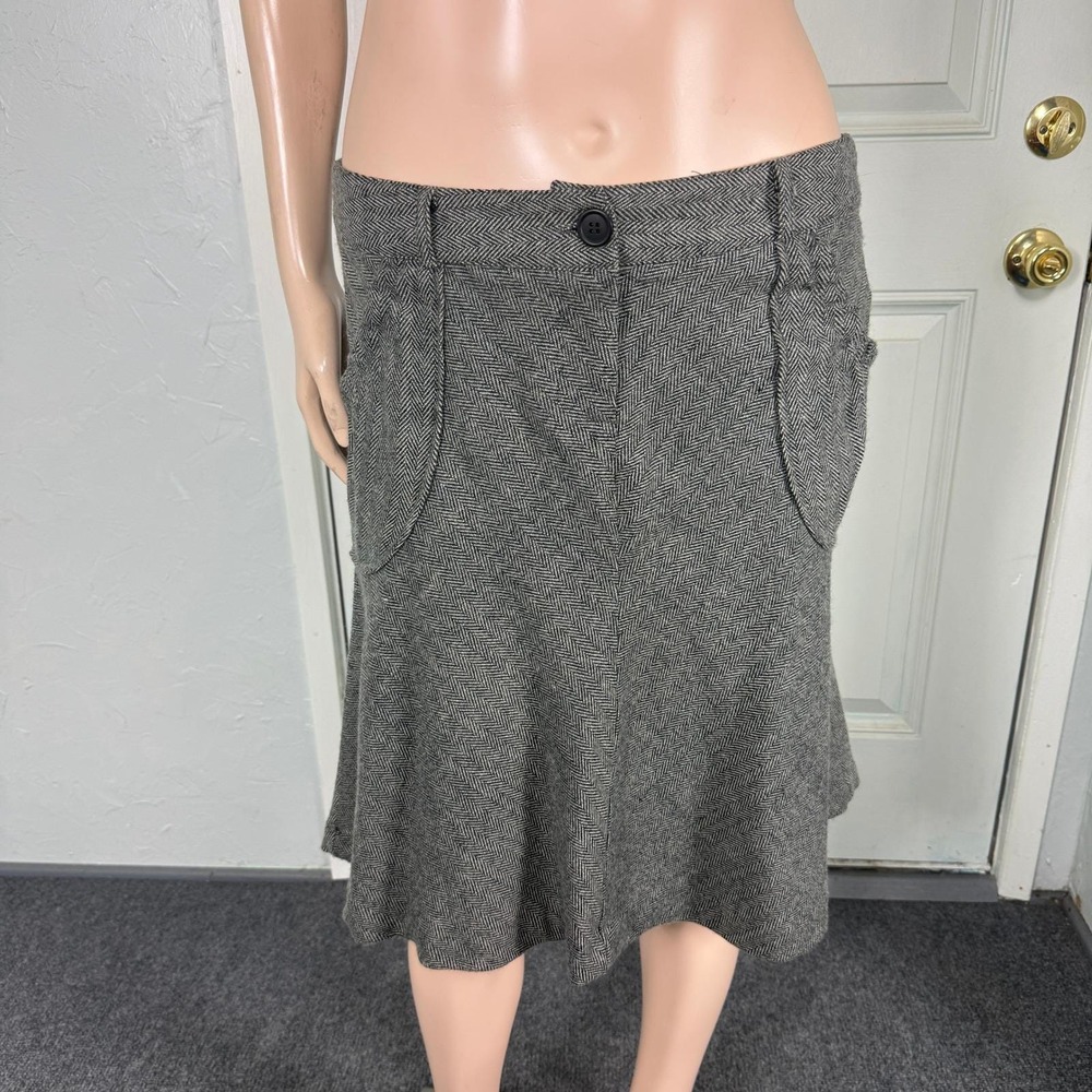 Vintage Y2K Forever 21 Women's Skirt Medium Wool A-line Pockets Knit Low E4-19